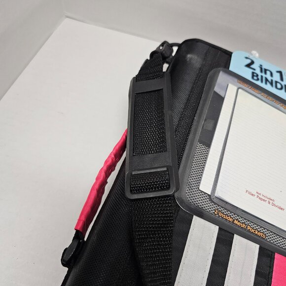 New Case It 2 in1 Dual 3 Ring Binder Dividers Mesh Pockets Folder Shoulder Strap - Picture 15 of 16